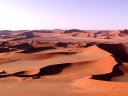 Dunes du désert du Namib. Le sable est coloré par des oxydes de fer et devient rougeâtre au coucher du soleil. Le désert est lié à la présence du courant de Benguela venant de l'Antarctique et longeant les côtes ouest de l'Afrique australe. Les pluies y sont extrêmement rares.
<BR><A HREF='https://phototheque.enseigne.ac-lyon.fr/photossql/GoogleEarth/namib.kmz'><IMG SRC='googleearth.gif' BORDER=0></A> [38666 views]
