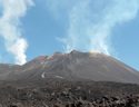 L'Etna est le volcan le plus haut (3 330 mètres) et le plus actif d'Europe. Il est situé en Sicile (Italie) près de la ville de Catane. C'est un stratovolcan de type strombolien avec des éruptions explosives et effusives. Ici son activité se manifeste par des fumerolles s’élevant du sommet. [1083 views]