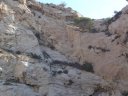 Faille normale sur des calcaires dolomitiques du Jurassique Supérieur. Bordure du bassin de Marseille, près de l'Estaque, à hauteur des plages de Corbières. [27798 views]