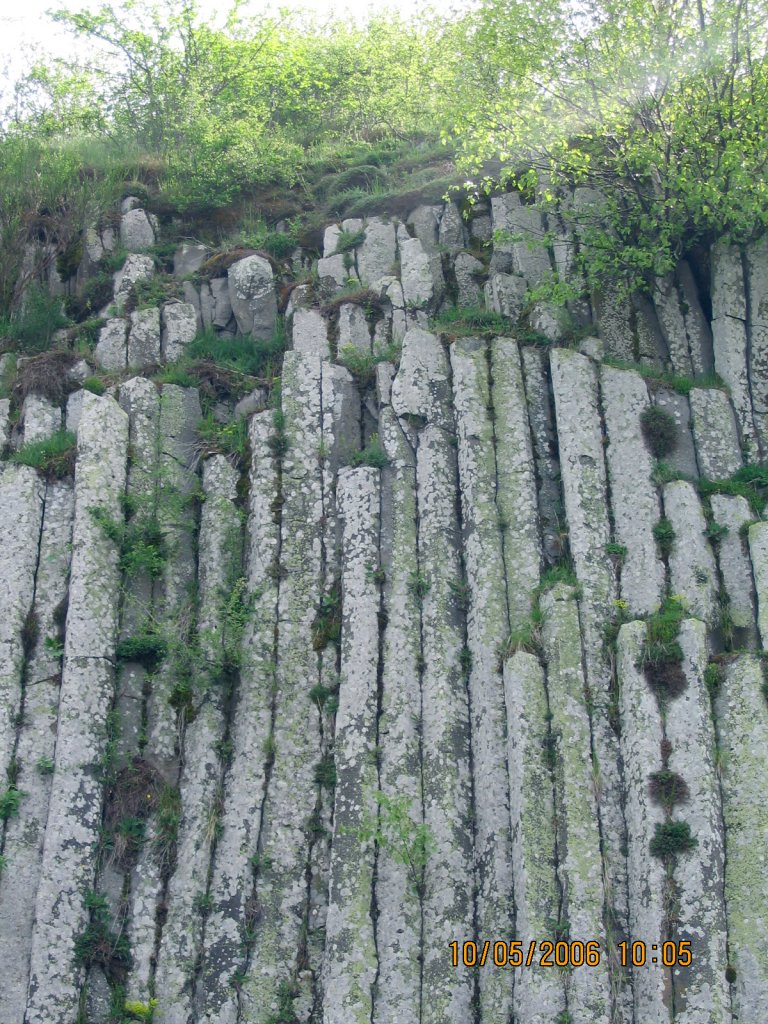 Ces orgues basaltiques se forment lorsque le basalte se refroidit lentement ; des fissures tout à fait particulières en résultent alors, délimitant des prismes hexagonaux, verticaux (perpendiculaires à la surface de la coulée), de quelques mètres de haut à quelques décimètres de diamètre.