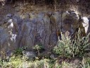 Sill de basalte intercalé entre deux niveaux argileux d'argiles et de sables du Villafranchien. Cette photographie montre le basalte sous les argiles rubéfiées (rougies) par la chaleur de la lave intrusive.  Mots clefs : sill - basalte - filon - datation - volcanisme.
<a href='http://svt.enseigne.ac-lyon.fr/spip/spip.php?article153' TARGET='_blank'>Page liée</a> [10199 views]