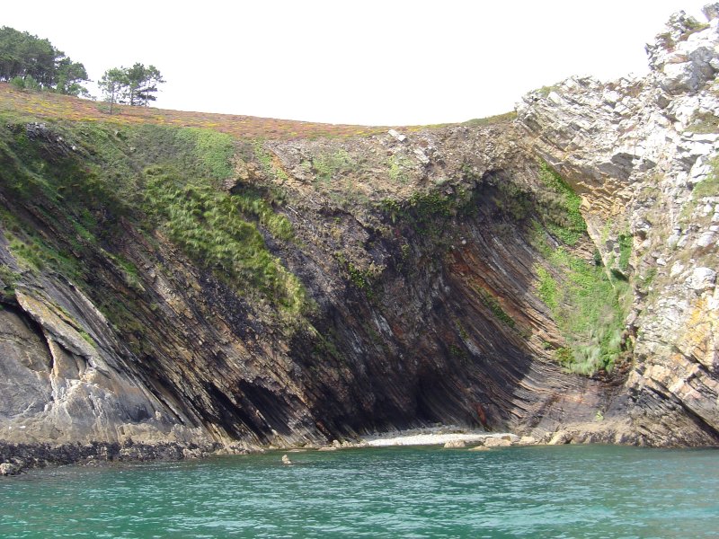 Stratification dans une série sédimentaire datant de la base du paléozoïque.
