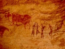 Peintures rupestres d'abri sous roche du site de Jabbaren dans le Tassili n'Ajjer. Datation très controversée. [46159 views]